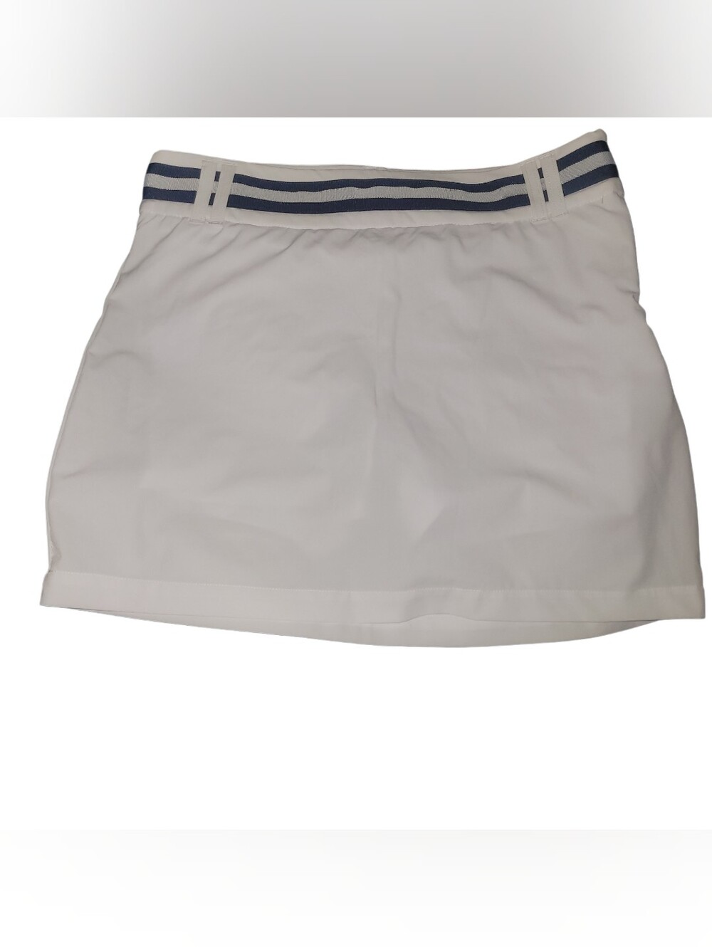 Kyodan Golf White Athletic Skort with Navy Stripe Waistband Size S